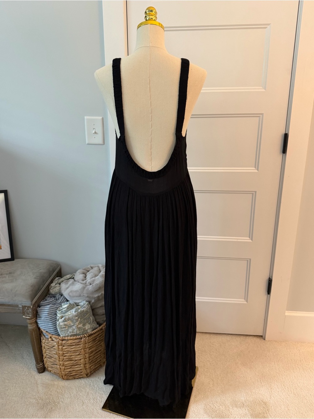 Billabong Black Maxi Dress with Low Back